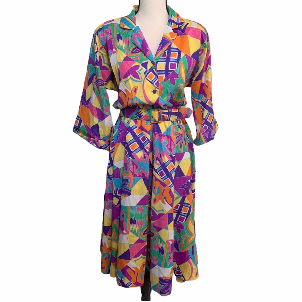 Vintage- Willi of California - 80’s Abstract Dress
